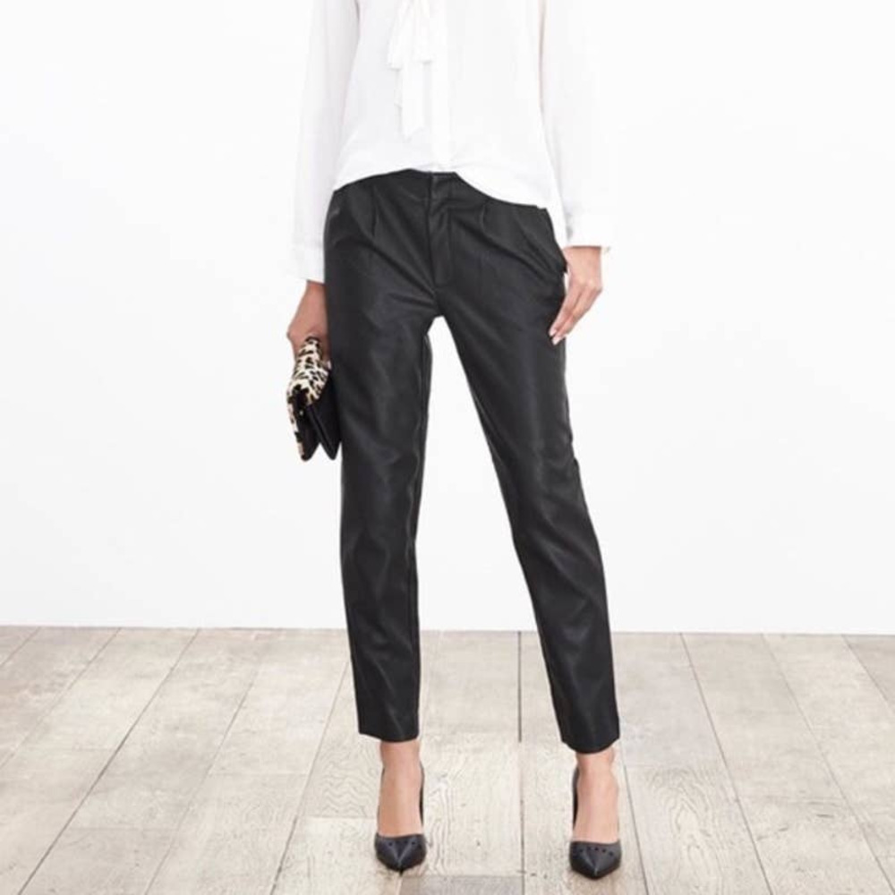 Banana Republic Pleated Faux Leather Pants